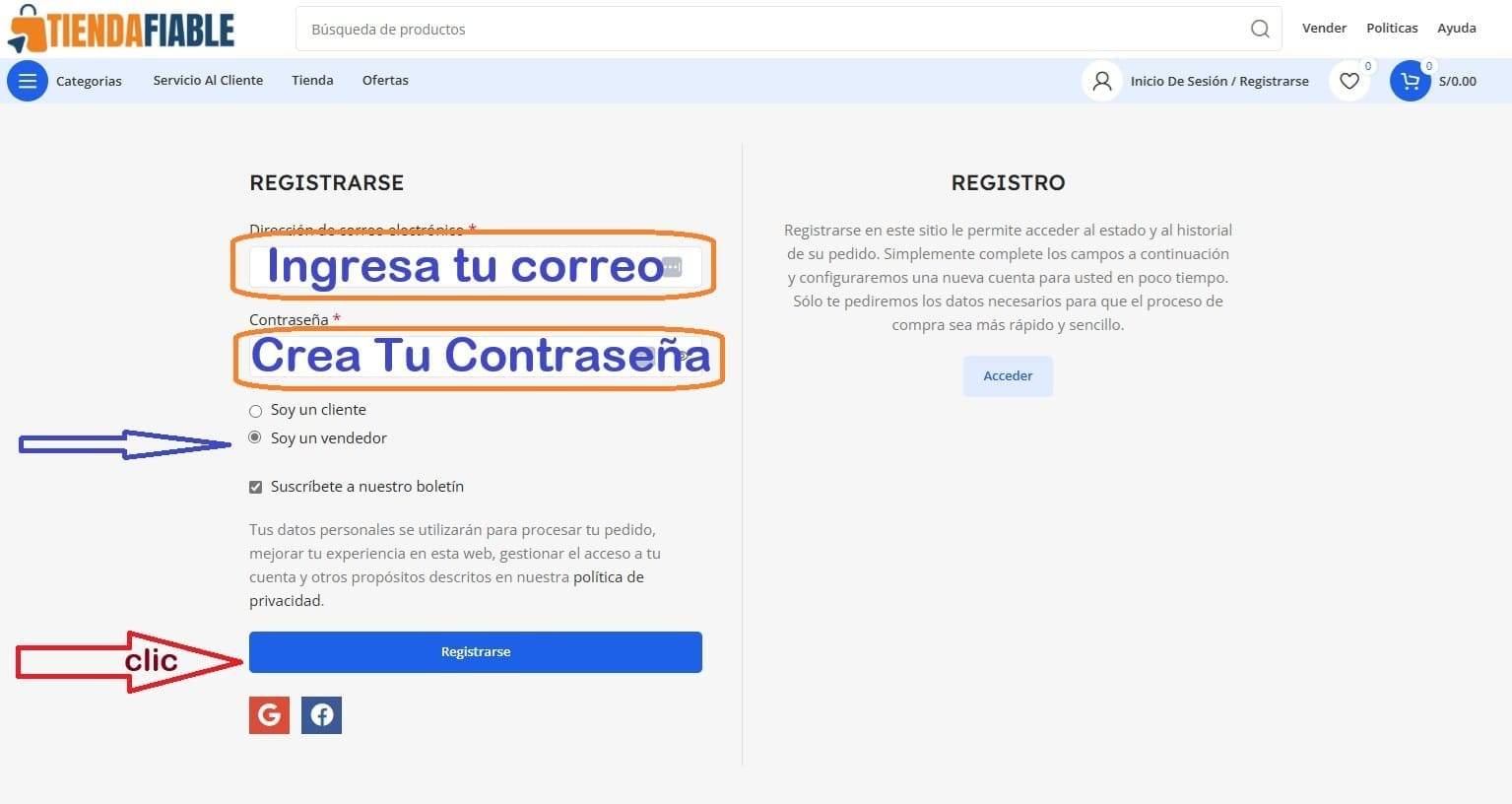 Crea Tu Cuenta De Vendedor Y Comienza A Vender Por Internet Crea Tu Cuenta De Vendedor Y Comienza A Vender Por Internet