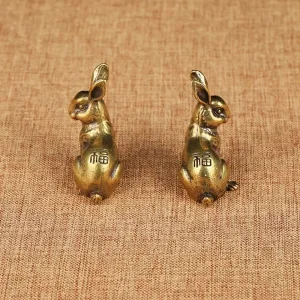Imagen del producto Nuevo Liebre de la fortuna del zodíaco de bronce antiguo | Compra online en Tiendafiable