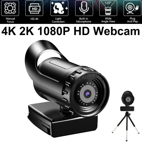Cámaras Web En 4K Con Control De Enfoque Pc: Calidad Asombrosa