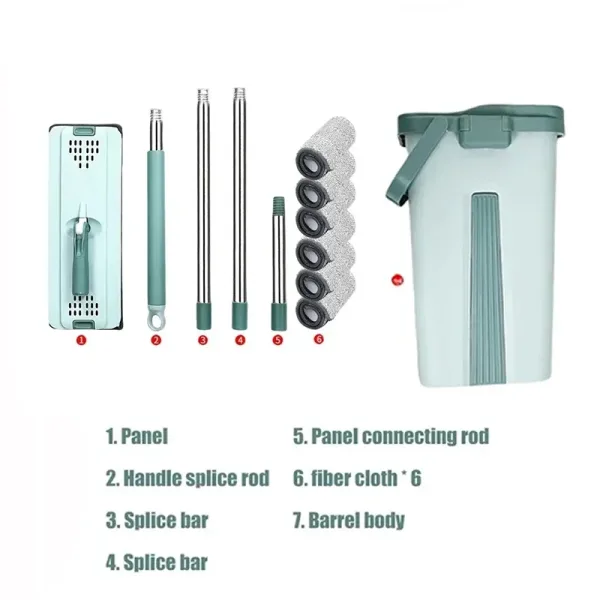 Imagen Del Producto Fregona Plana Escurrible Con Cubo De Alata Calidad | Compra Online En Tiendafiable