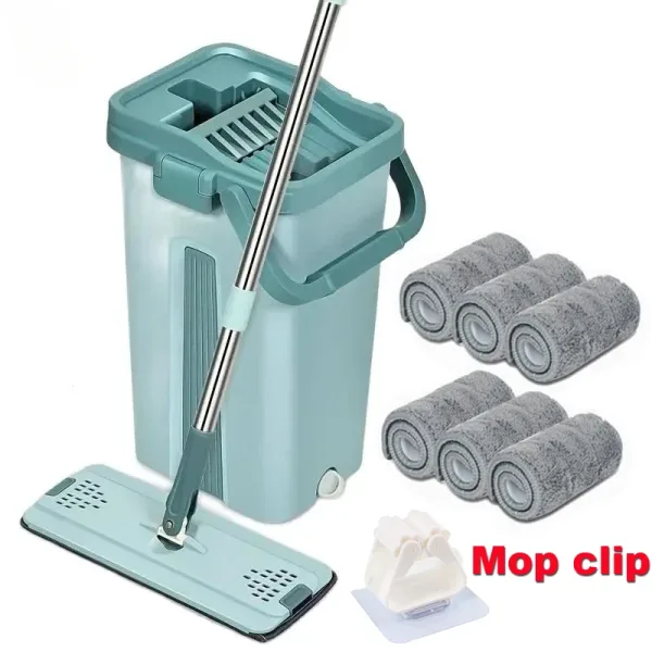 Imagen Del Producto Fregona Plana Escurrible Con Cubo De Alata Calidad | Compra Online En Tiendafiable