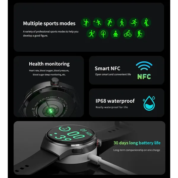 Imagen Del Producto Reloj Inteligente Resistente Al Agua Con Monitor Cardíaca | Compra Online En Tiendafiable