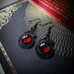 Joyer-A-De-Fiesta-Vintage-G-Tica-Para-Mujer-Pendientes-De-Bruja-De-Vampiro-Rosa-Negra-2.Webp
