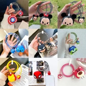 Eficaz Kit de Protectores de Cable con Diseños de Dibujos