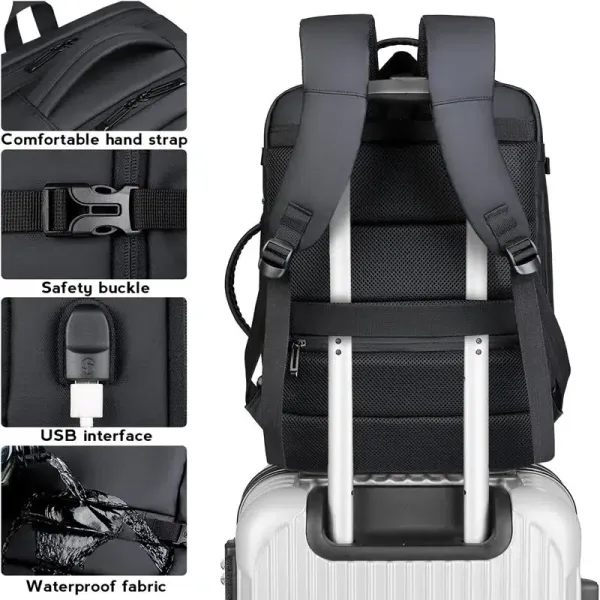 Imagen Del Producto Fabuloso Mochila De Viaje Ampliable Para Hombres | Compra Online En Tiendafiable