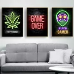 P-Steres-De-Pared-De-Ne-N-Para-Gamer-Pintura-En-Lienzo-Imagen-Decorativa-Para-Habitaci-3.Webp