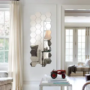 Adhesivos de Pared de Espejo Hexagonales: Decoración Irresistible y Extraordinaria