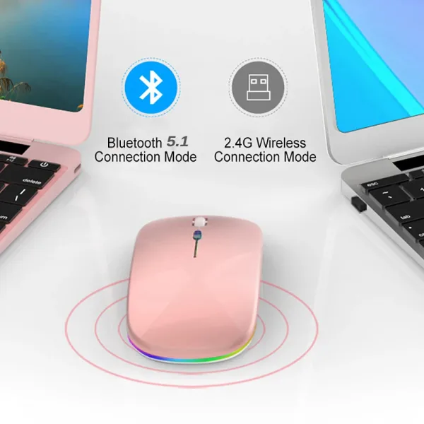 Imagen Del Producto Eficaz Ratón Inalámbrico Recargable Con Retroiluminación | Compra Online En Tiendafiable