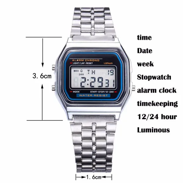 Imagen Del Producto Esencial Relojes Digitales Elegantes Para Hombre Y Mujer | Compra Online En Tiendafiable