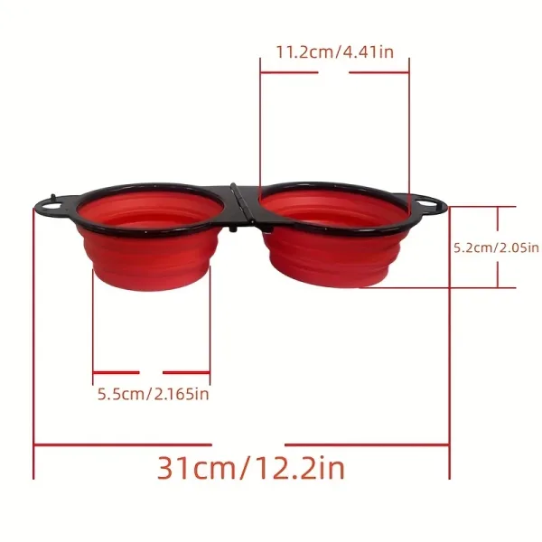 Imagen Del Producto Novedoso Tazón De Alimentación Doble Plegable Para Mascotas | Compra Online En Tiendafiable