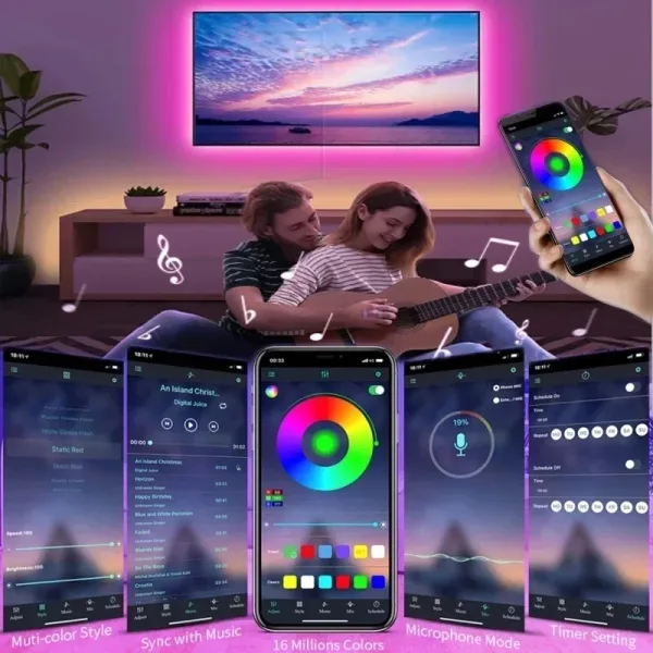 Imagen Del Producto Innovador Tira De Luces Led Usb Multicolor, | Compra Online En Tiendafiable