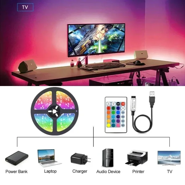Imagen Del Producto Innovador Tira De Luces Led Usb Multicolor, | Compra Online En Tiendafiable