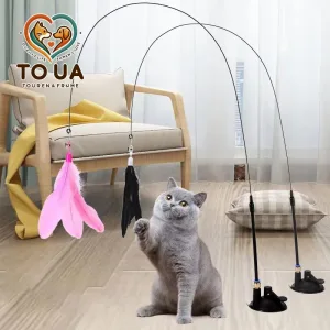 Bastón Con Plumas Para Felinos: Juguete Inolvidable