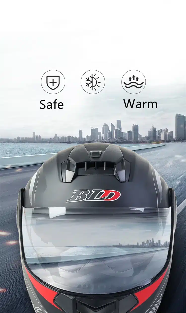 Casco De Motocicleta Plegable, Auténtico Y Seguro