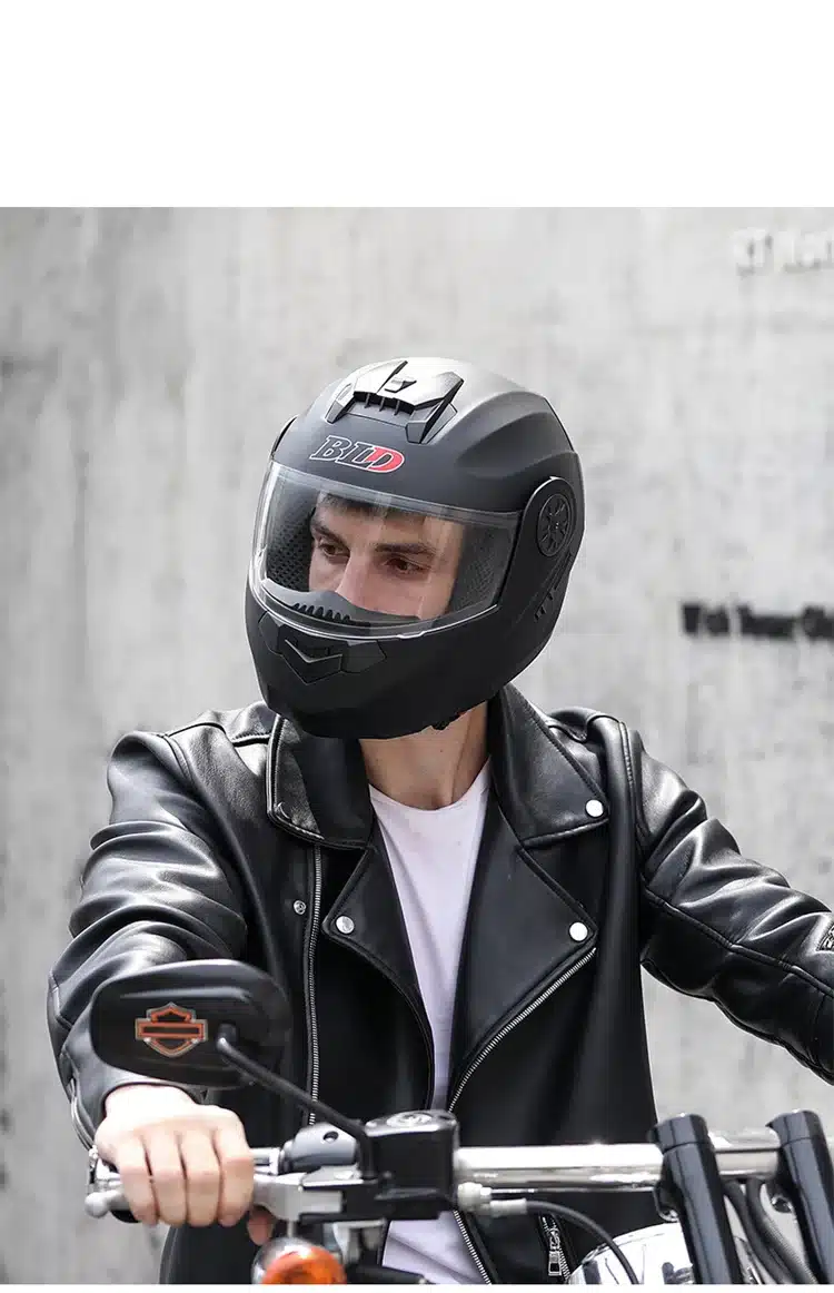 Casco De Motocicleta Plegable, Auténtico Y Seguro