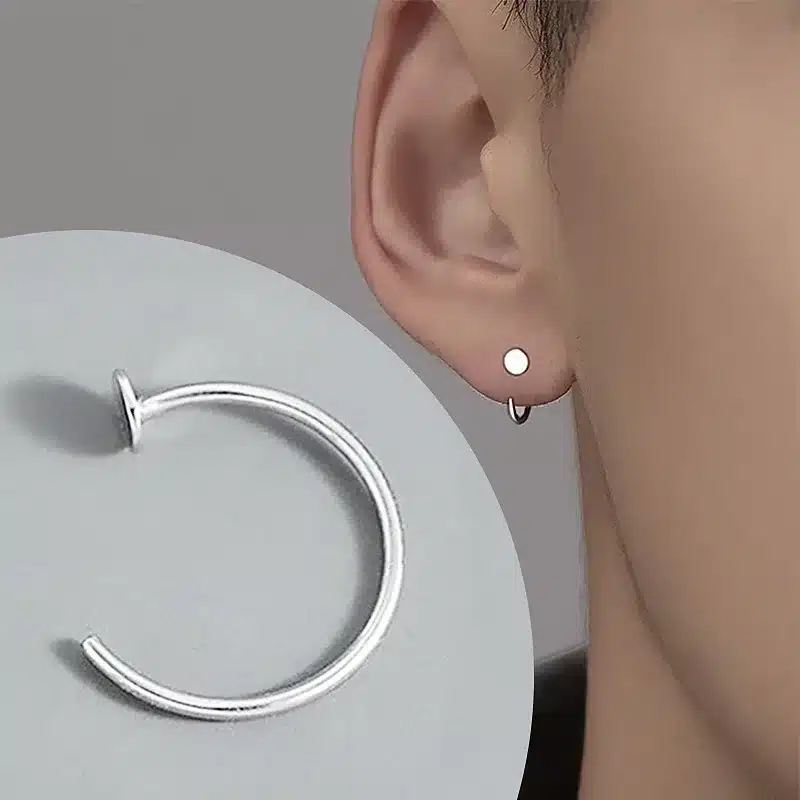 Creativo Círculo De Cabeza De Acero Inoxidable Para Mujeres
