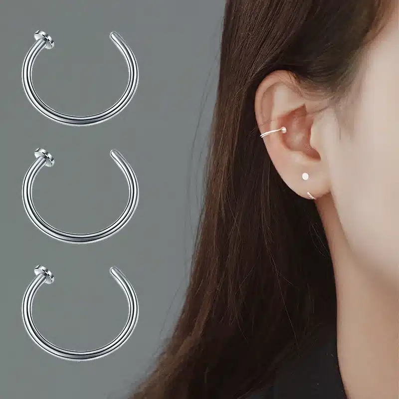 Creativo Círculo De Cabeza De Acero Inoxidable Para Mujeres