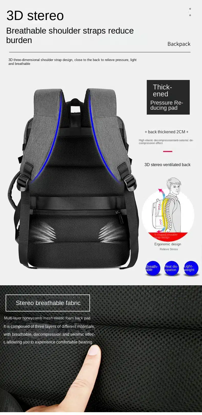 Fabuloso Mochila De Viaje Ampliable Para Hombres