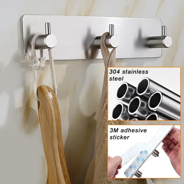 Imagen Del Producto Ganchos Autoadhesivos De Acero Inoxidable De Calidad | Compra Online En Tiendafiable