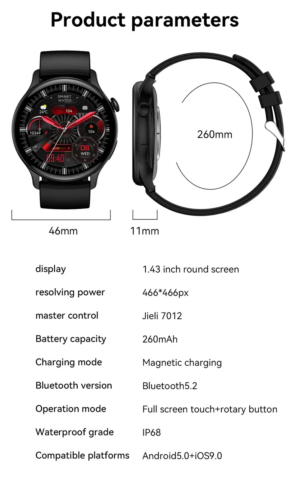 Magnifico Reloj Deportivo Inteligente Con Gps Para Mujer