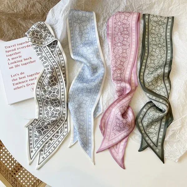 Imagen Del Producto Bufanda De Seda Con Flores De Anacardo | Compra Online En Tiendafiable