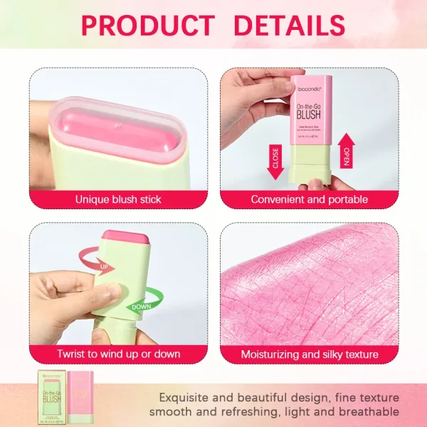 Imagen Del Producto Colorete Rosa En Barra: Un Toque De Color Natural Para Tus Mejillas | Compra Online En Tiendafiable