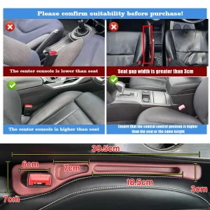 Imagen del producto Caja de almacenamiento para hendiduras de asiento de coche | Compra online en Tiendafiable