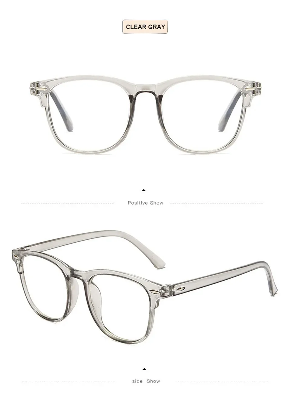 Montura De Gafas De Ordenador Transparente Clásica Para Hombre Y Mujer