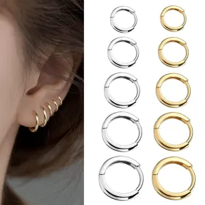 Pendientes De Aro Pequeños De Acero Inoxidable