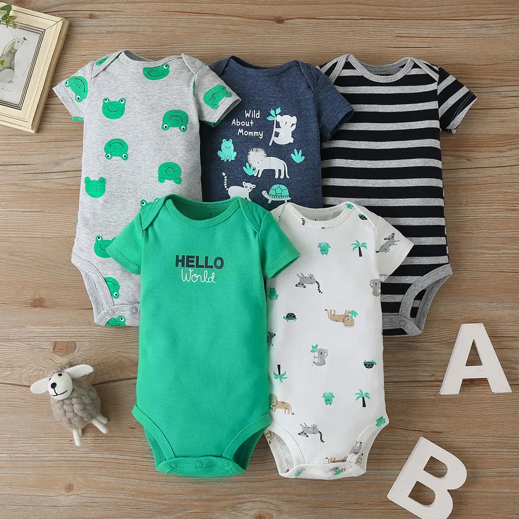 Monos Para Bebés Para Niños Y Niñas, Ropa De Algodón De Manga Corta Para Niños De 6 A 24 Meses