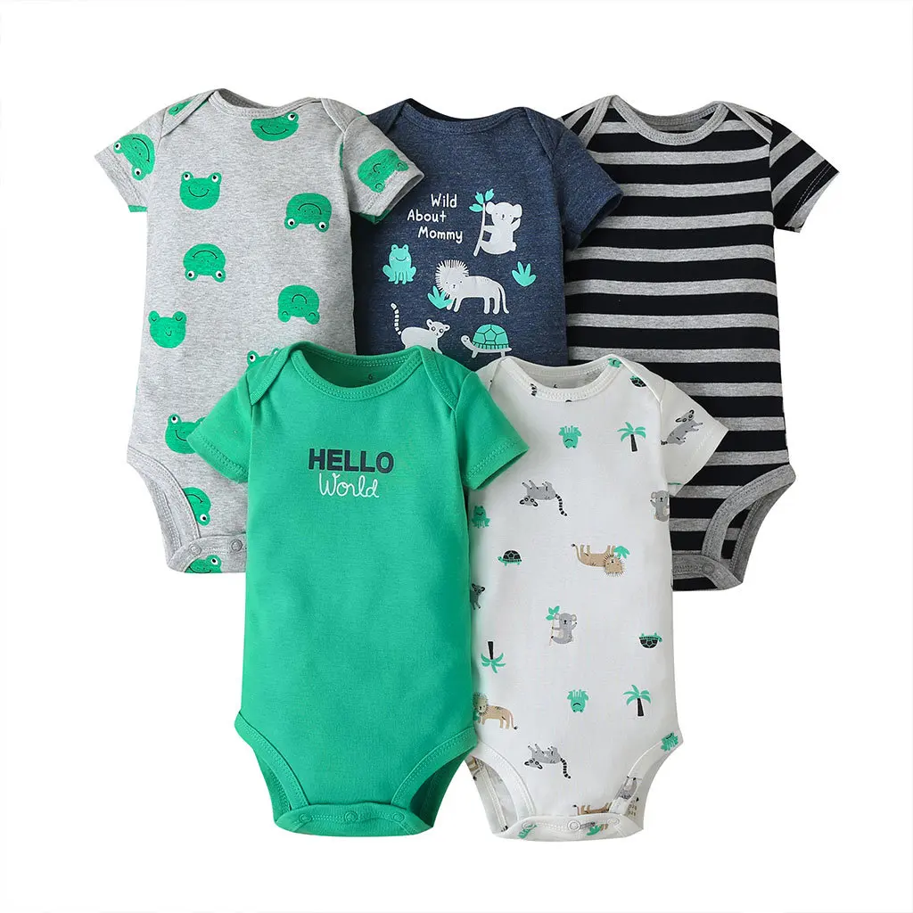 Monos Para Bebés Para Niños Y Niñas, Ropa De Algodón De Manga Corta Para Niños De 6 A 24 Meses