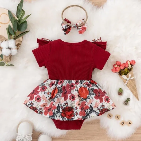 Imagen Del Producto Vestido De Verano Para Niña Con Lazo, Vestido De Algodón Para Recién Nacido | Compra Online En Tiendafiable
