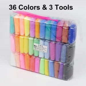 Imagen Del Producto 36 Colores De Arcilla Ligera De Polímero Para Niños, Juguete De Plastilina Suave Y Esponjoso | Compra Online En Tiendafiable