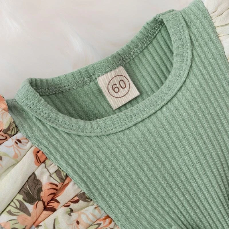 Vestido De Verano Para Niña Con Lazo, Vestido De Algodón Para Recién Nacido