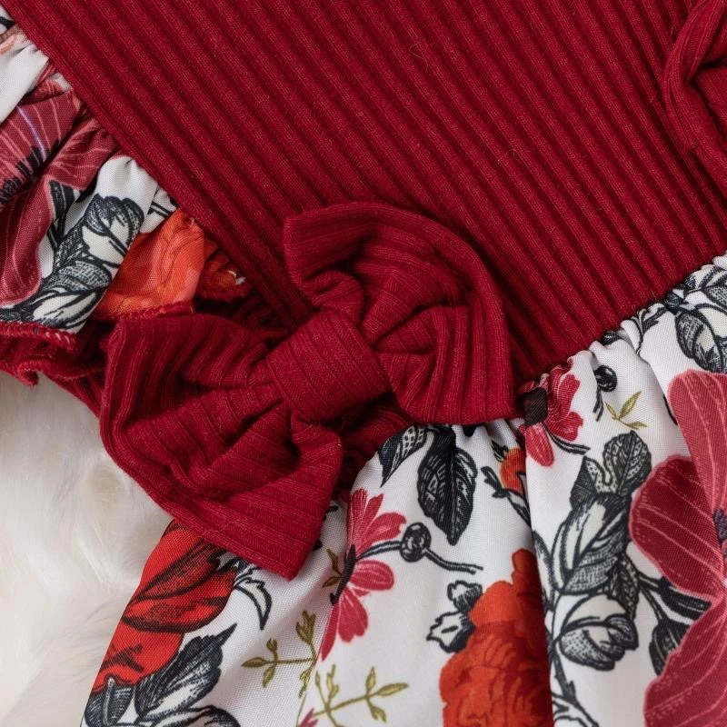 Vestido De Verano Para Niña Con Lazo, Vestido De Algodón Para Recién Nacido