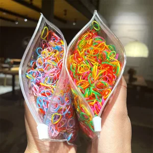 Imagen informativa: Coloridas pequeñas bandas desechables para el cabello | Tiendafiable