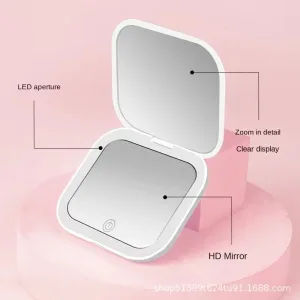 Imagen informativa: Mini Espejo de Maquillaje portatil con Luces LED | Tiendafiable
