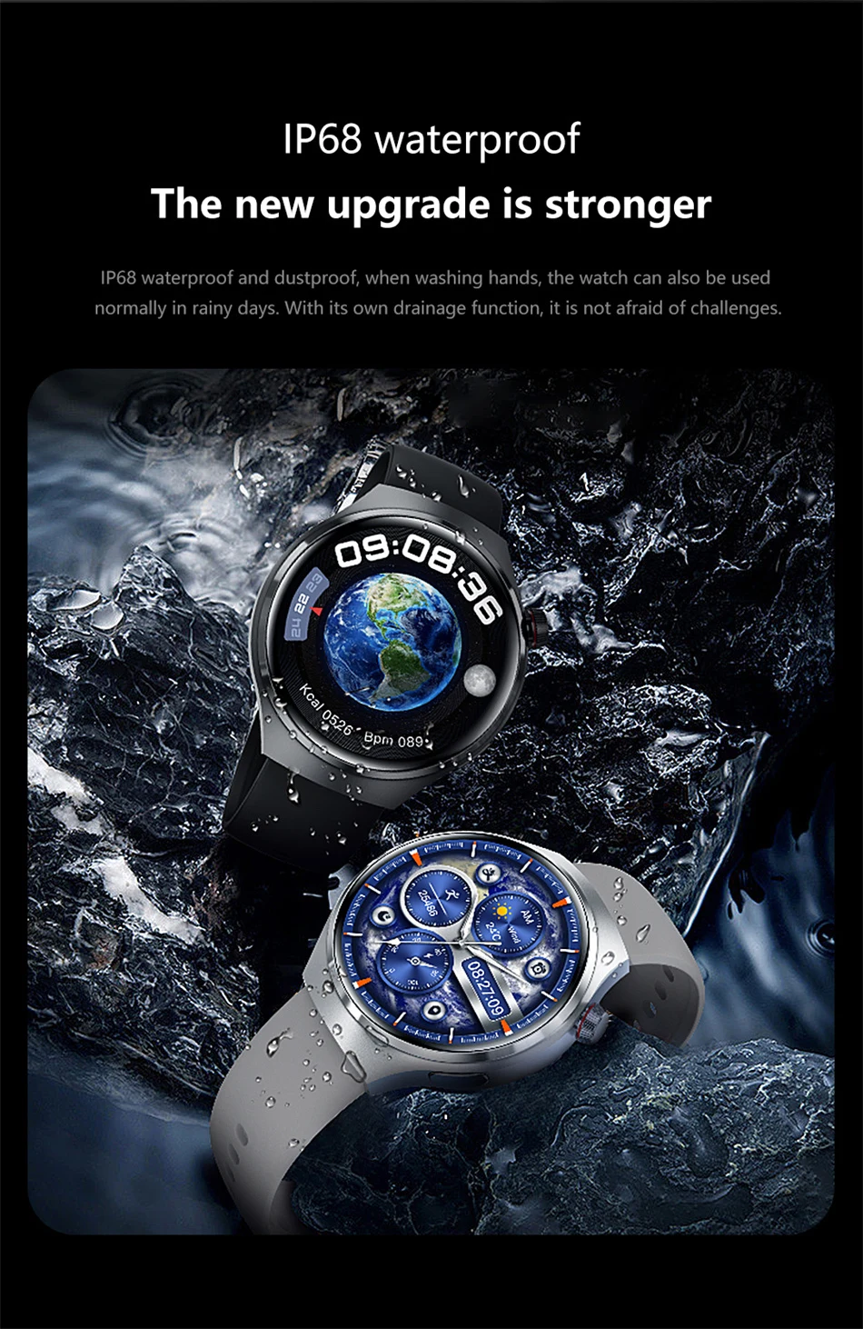 Reloj Inteligente Resistente Al Agua Con Monitor Cardíaca