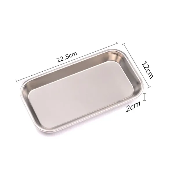 Imagen Informativa: Bandeja De Almacenamiento Cuadrada De Acero Inoxidable | Tiendafiable