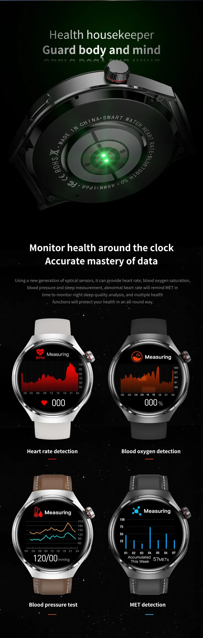 Cautivador Reloj Inteligente Resistente Al Agua Para Hombre