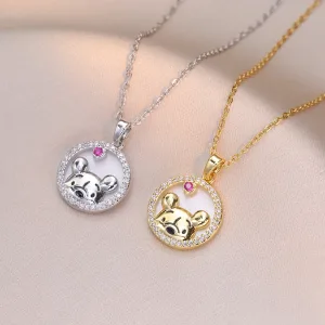 Imagen informativa: Collares con colgante de oso de Winnie Pooh de circonita | Tiendafiable