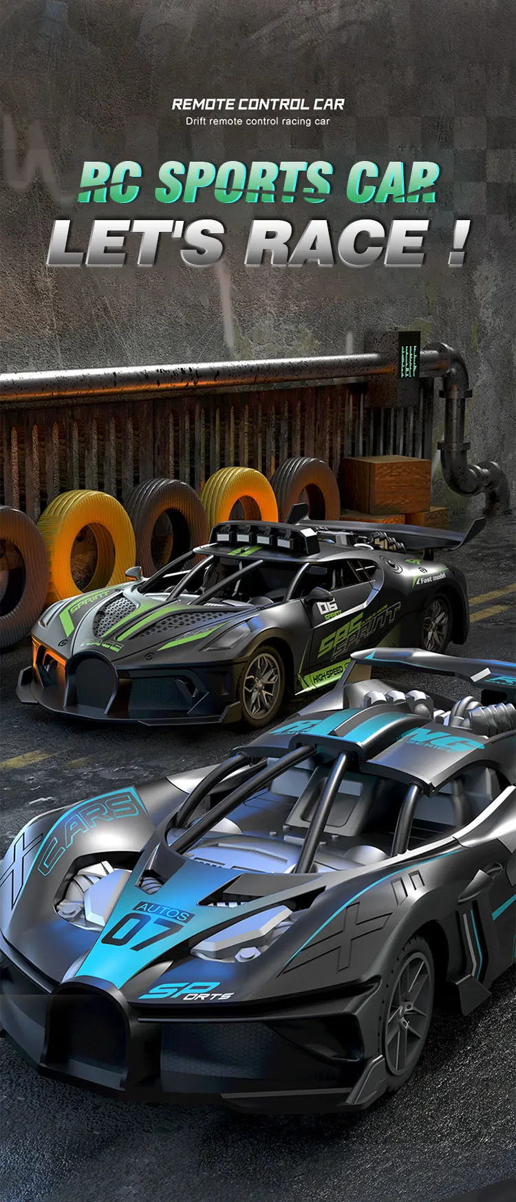 Cautivador Coche De Carreras A Control Remoto